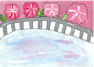 5.齋藤結依子（高学年）：花と水面