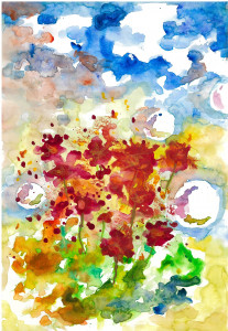 8.矢作春樹(未就学児):花とシャボン玉