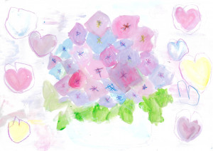 7.山口桜歩（未就学児）：花とハート