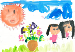 4.星希実（低学年）：花とのんちゃんとまま