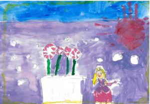 14.佐藤結月（低学年）：花と雪の国のプリンセス